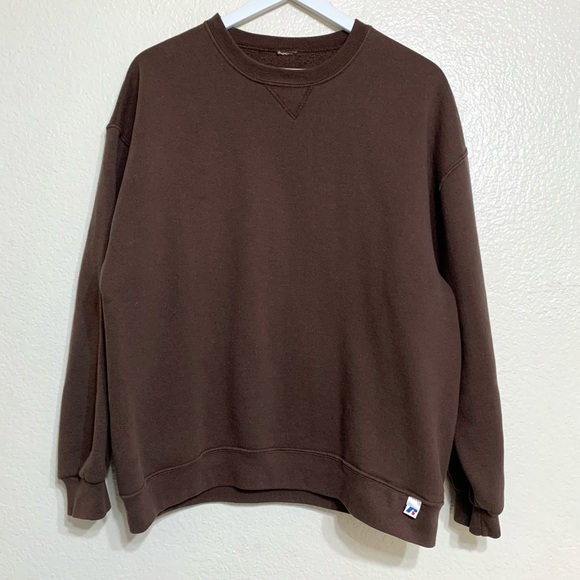 Russell Brown Crew Neck Sweatshirt 